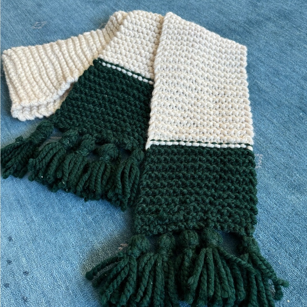 Handmade 2 tone scarf